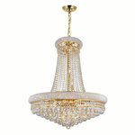 CWI Empire 19 Light Down Chandelier With Gold Finish