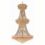 CWI Empire 34 Light Down Chandelier With Gold Finish