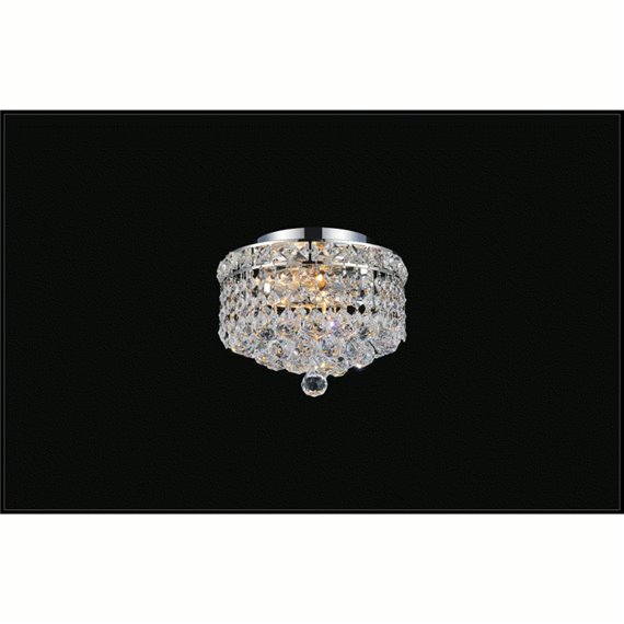 CWI Luminous 2 Light Flush Mount With Chrome Finish