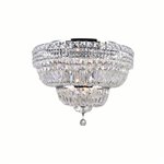 CWI Stefania 9 Light Bowl Flush Mount With Chrome Finish