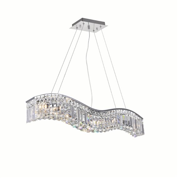 CWI Glamorous 5 Light Down Chandelier With Chrome Finish