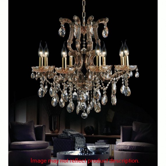 CWI Colossal 8 Light Up Chandelier With Chrome Finish