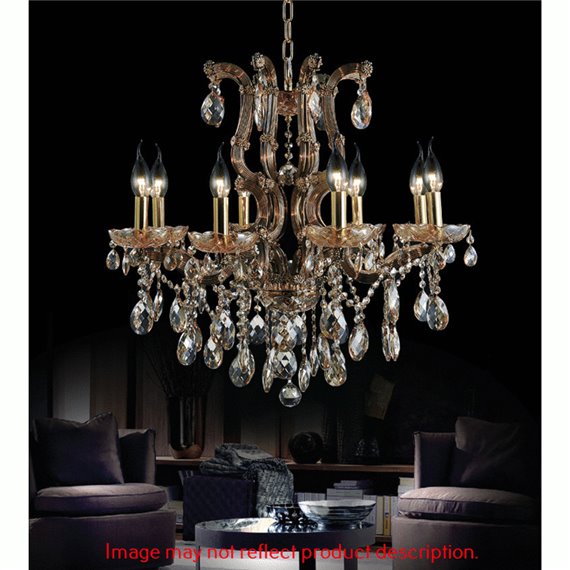 CWI Colossal 8 Light Up Chandelier With Chrome Finish