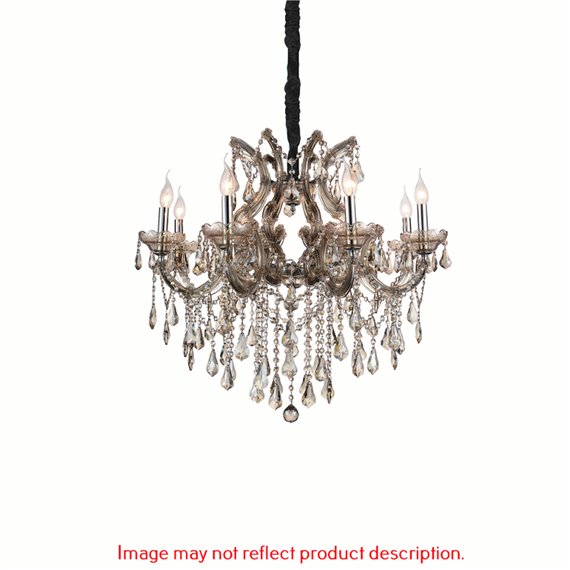 CWI Maria Theresa 8 Light Up Chandelier With Chrome Finish