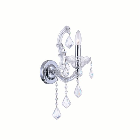 CWI Maria Theresa 1 Light Wall Sconce With Chrome Finish