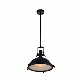 CWI Show 1 Light Down Pendant With Black Finish