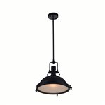 CWI Show 1 Light Down Pendant With Black Finish