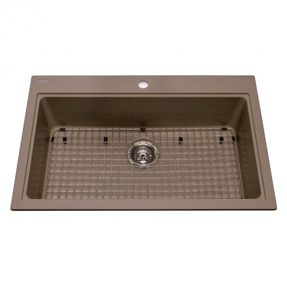 Kindred KGSL2031 Granite drop-in single bowl 1 hole includes grid