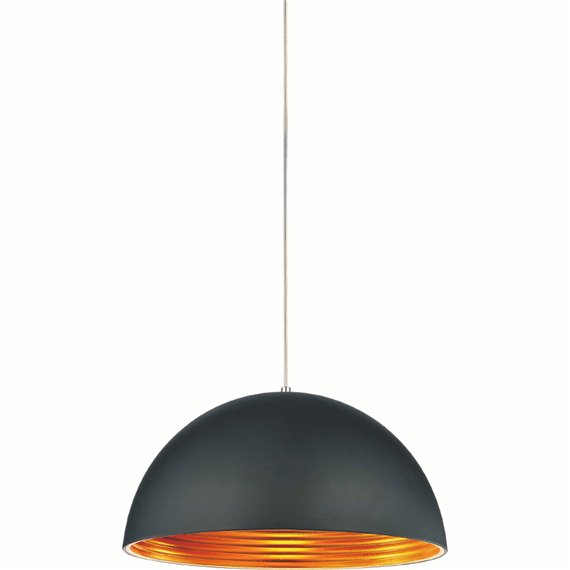 CWI Modest 1 Light Down Pendant With Black Finish