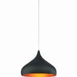 CWI Dynamic 1 Light Down Pendant With Black Finish