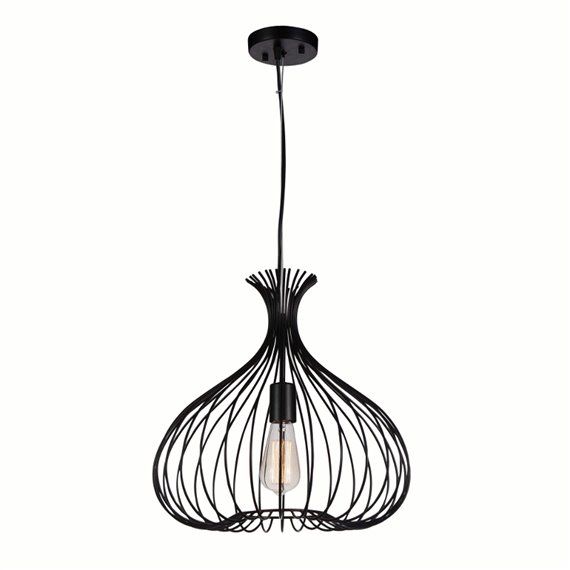 CWI Darleen 1 Light Down Pendant With Black Finish