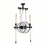 CWI Rio  2 Light Up Chandelier With Gray Finish
