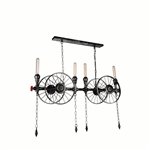 CWI Rio  4 Light Up Chandelier With Gray Finish