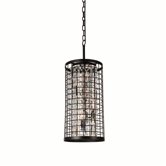 CWI Meghna 4 Light Up Chandelier With Brown Finish