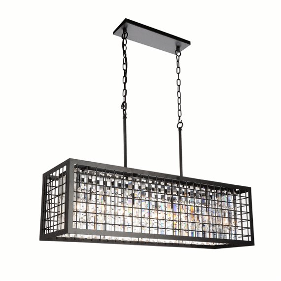 CWI Meghna 4 Light Down Chandelier With Brown Finish