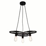 CWI Ravi  3 Light Down Chandelier With Black Finish