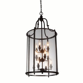 CWI Desire 12 Light Drum Shade Chandelier With Oil Rubbed...