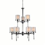 CWI Maybelle  9 Light Candle Chandelier With Chrome Finish