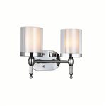 CWI Maybelle  2 Light Vanity Light With Chrome Finish