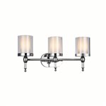 CWI Maybelle  3 Light Vanity Light With Chrome Finish