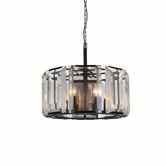 CWI Jacquet 8 Light Chandelier With Black Finish