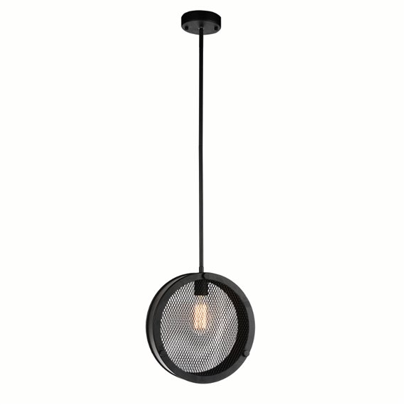 CWI Tigris 1 Light Up Pendant With Black Finish