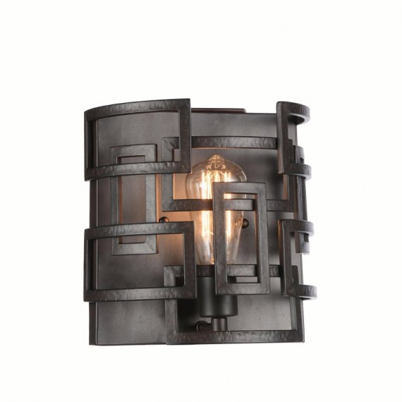 CWI Litani 1 Light Wall Sconce With Brown Finish