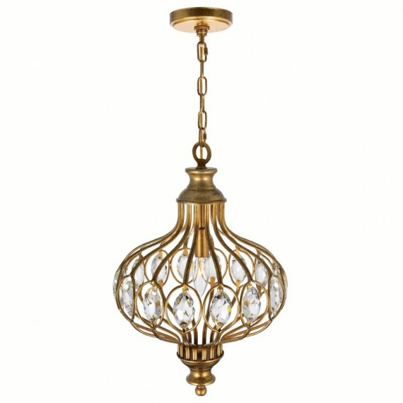 CWI Altair 1 Light Chandelier With Antique Bronze Finish