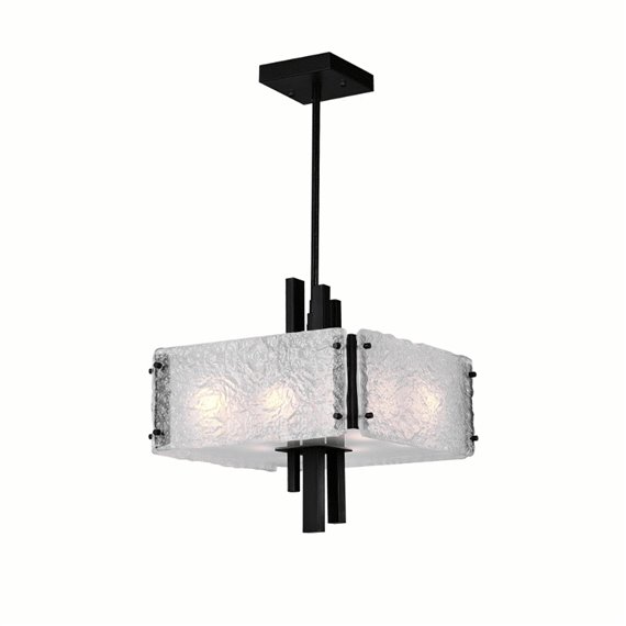 CWI Assunta 6 Light Pendant With Black Finish