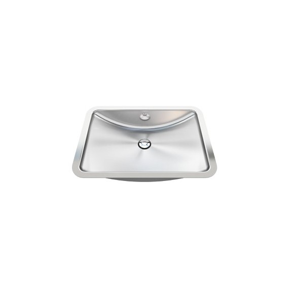 Kindred KSOWB1420U 18 ga stainless steel undermount handwash basin with front overflow